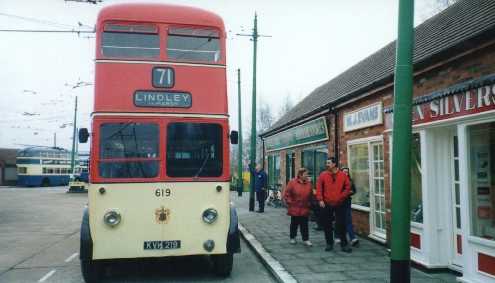 Huddersfield Trolleybus 619+Shops
